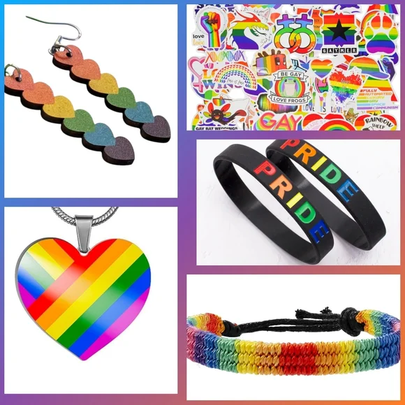 2/$40 Women's COORDINATING SET of PRIDE T-shirt & Accessories - Picture 3 of 16